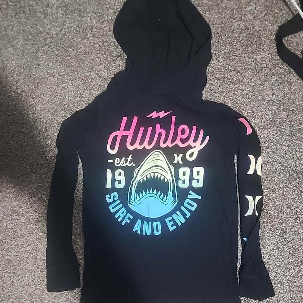 Hurley Kids Shark Graphic Hoodie - Black